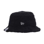 Zwarte Sherpa Bucket Hoed New Era , Black , Unisex