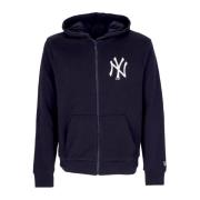 Yankees Zip Hoodie Navy/White New Era , Blue , Dames