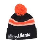 NBA City Night Knit Pom Pom Hat New Era , Black , Unisex