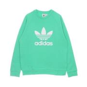 Groen/Wit Lichtgewicht Crewneck Sweatshirt Adidas , Green , Heren