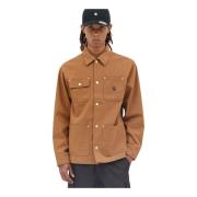 Faux-Leren Michigan Jas Carhartt Wip , Brown , Heren