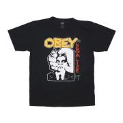 Vintage Black Classic Pigment Tee T-Shirt Obey , Black , Heren