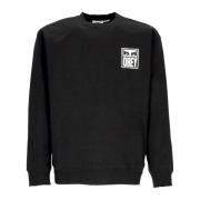 Iconische Eyes Crewneck Sweatshirt Zwart Obey , Black , Heren