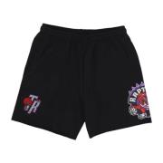 NBA Vintage Logo Fleece Shorts Mitchell & Ness , Black , Heren