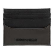 Minimalistische Kaarthouder met Logo Slots Emporio Armani , Black , He...