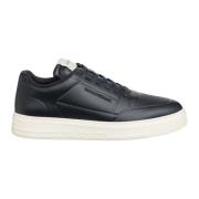 Eenvoudige Vetersneakers Emporio Armani , Blue , Heren