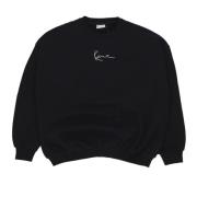 Zwarte Crewneck Sweatshirt Oversized Fit Karl Kani , Black , Dames