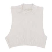 Chill Knit Rib Crop Tank Nike , Beige , Dames