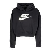 Graphic Oversized Cropped Hoodie Nike , Black , Dames