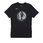 Dallas Mavericks Logo Tee Zwart Nike , Black , Heren