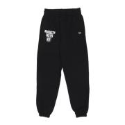 Brooklyn Nets Script Jogger Broek New Era , Black , Heren