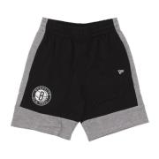 NBA Kleurblok Shorts New Era , Black , Heren