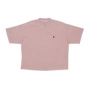 Roze Geverfd Dames T-shirt Carhartt Wip , Pink , Dames