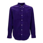 Fluweel Langemouw Knoop-Down Shirt Carhartt Wip , Purple , Heren