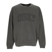 Lichte Crew Neck Sweatshirt Pigment Zwart Obey , Gray , Heren