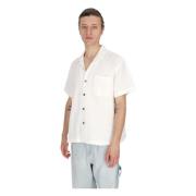 Geweven Camp Kraag Shirt Obey , White , Heren