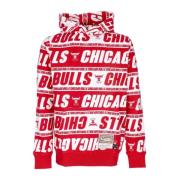 Chicago Bulls Hoodie Hardwood Classics Mitchell & Ness , Red , Heren