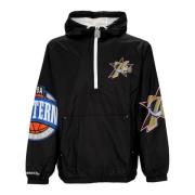 Philadelphia 76ers Windbreaker Jas Mitchell & Ness , Black , Heren