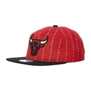 Chicago Bulls Pinstripe Snapback Cap Mitchell & Ness , Red , Heren