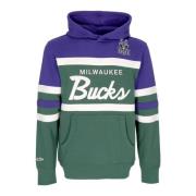 NBA Head Coach Hoodie Original Team Colors Mitchell & Ness , Green , H...