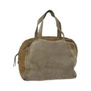 Pre-owned Suede handbags Prada Vintage , Beige , Dames