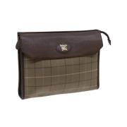 Pre-owned Cotton clutches Burberry Vintage , Beige , Dames