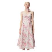 Bloemen Midi Jurk Erdennia Bizuu , Multicolor , Dames