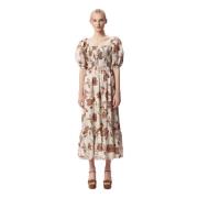 Floral Square Neck Maxi Dress Bizuu , Multicolor , Dames