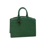 Pre-owned Leather handbags Louis Vuitton Vintage , Green , Dames