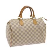 Pre-owned Canvas handbags Louis Vuitton Vintage , Beige , Dames