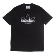 Sport Grafisch Tee Zwart/Wit T-shirt Adidas , Black , Heren