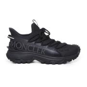 Zwarte Sneakers met Logo Motif Moncler , Black , Heren