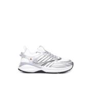 Mesh Veterschoenen Wit Zilver Dsquared2 , White , Heren