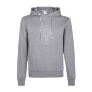 Hoodie Giza Cotton Print Model Eleventy , Gray , Heren