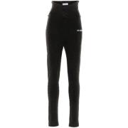 Grijze Skinny Cut Broek The Attico , Black , Dames