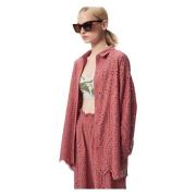 Broderie Anglaise Oversized Shirt Nava Bizuu , Pink , Dames