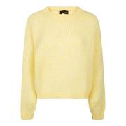 Gele Sweaters voor Mannen en Vrouwen Roberto Collina , Yellow , Dames