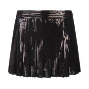 Zwarte Pailletten Minirok P.a.r.o.s.h. , Black , Dames