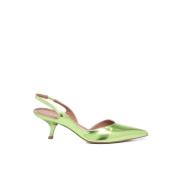 Abrikoos Reflex Print Leren Slingback Sandalen Aldo Castagna , Green ,...