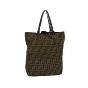 Pre-owned Canvas handbags Fendi Vintage , Brown , Dames