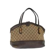 Pre-owned Canvas handbags Gucci Vintage , Beige , Dames