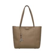 Beige Shopper Tas Elegant Metalen Details Armani Exchange , Beige , Da...