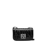 Zwarte Schoudertas Elegant Ontwerp Armani Exchange , Black , Dames