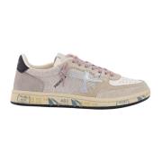 Grijze Sneakers met Zilveren Details Premiata , Gray , Dames