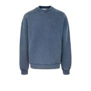 Blauwe Crewneck Sweater Patch Detail Axel Arigato , Blue , Heren