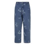 Denim Loose Fit Rits Jeans Carhartt Wip , Blue , Heren