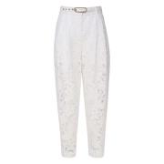 Wortel Kant Broek Ivoor Katoen Zimmermann , White , Dames