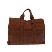 Pre-owned Cotton handbags Hermès Vintage , Brown , Dames