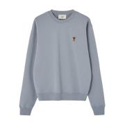 Blauwe Logo Sweaters Ami Paris , Blue , Heren