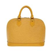 Pre-owned Leather handbags Louis Vuitton Vintage , Yellow , Dames